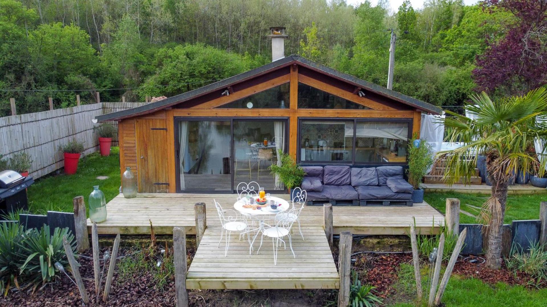 Kaebane 85, Lodge Avec Spa Au Bord De L'Eau Prouilly Exterior foto